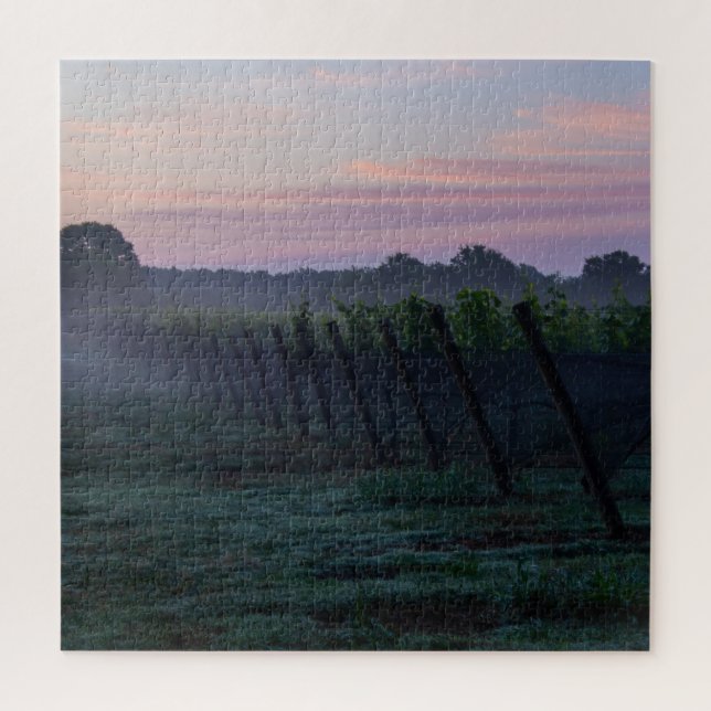 Chardonnay Vineyard Sunrise Jigsaw Puzzle (Vertikal)