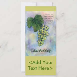 Chardonnay Weintrauben & Beschreibung Karte
