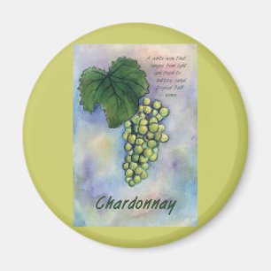 Chardonnay Weintrauben & Beschreibung Magnet