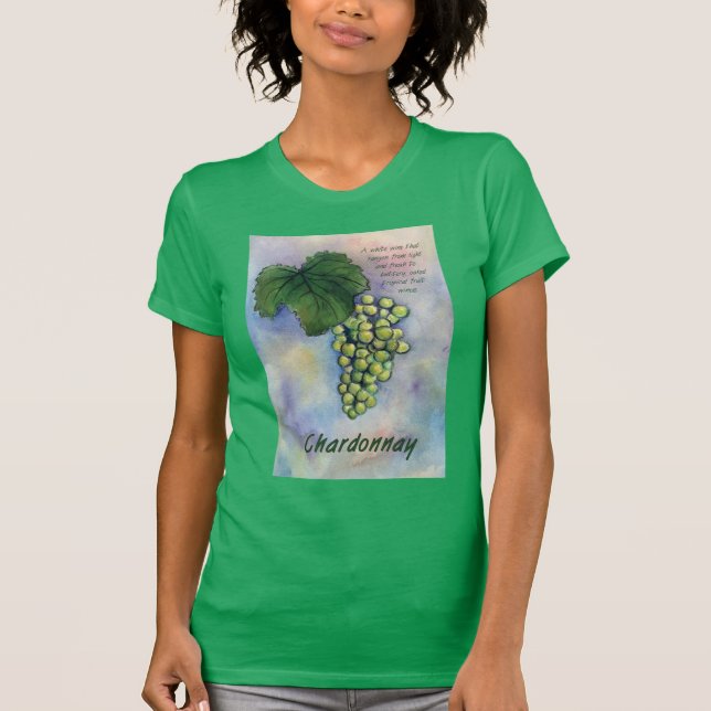 Chardonnay Weintrauben & Beschreibung Shirt (Vorderseite)