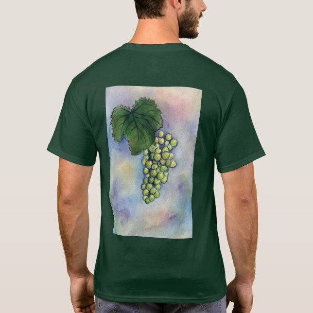 Chardonnay Wine Grapes Shirt (Rückseite)