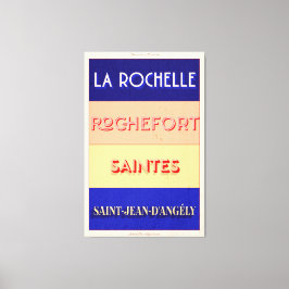 Charente Maritime Art Deco Poster Design Leinwanddruck