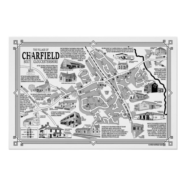 Charfield Village Map Poster (Vorderseite)