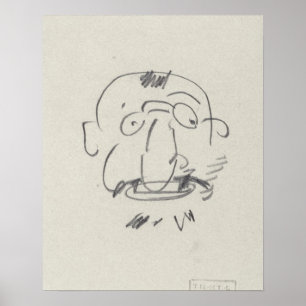 Charge de Lautrec par Lui-Meme (Bleistift auf Papi Poster