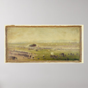 Charge der Picketts aus dem Zivilen Krieg durch Ed Poster