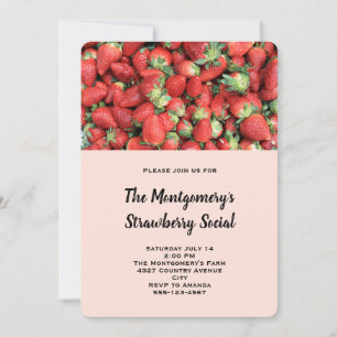 Charge der Roten Juicy Erdbeeren - Erdbeere Sozial Einladung