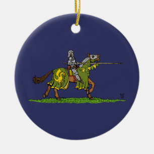 Charge Mittelalterlicher Ritter Keramikornament