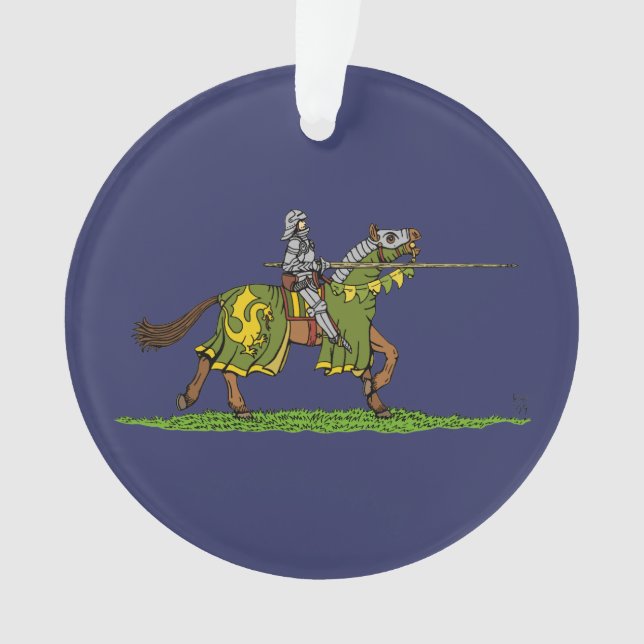 Charge Mittelalterlicher Ritter Ornament (Vorderseite)
