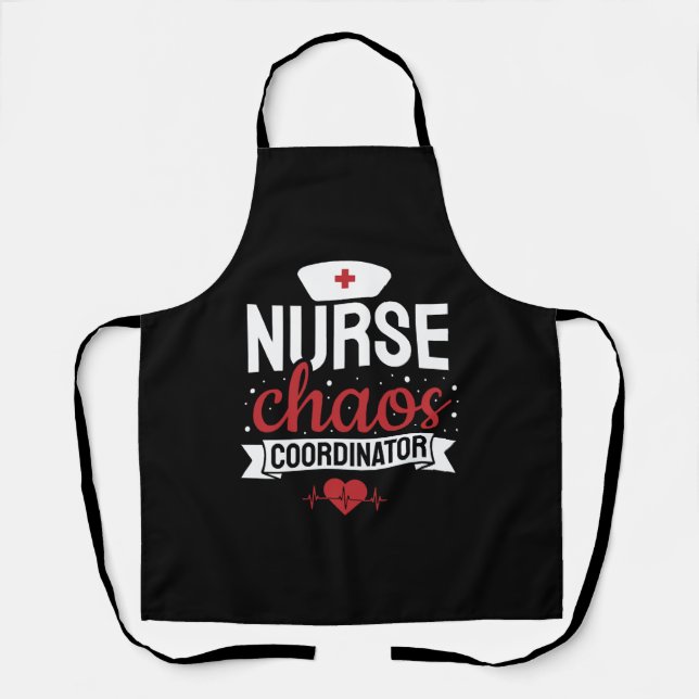 Charge Nurse Coordinator Funny Nursing Gift Schürze (Vorderseite)