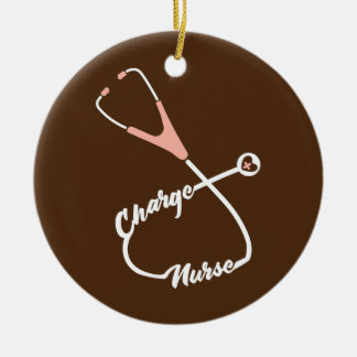 Charge Nurse Stethoscope Nursing Keramik Ornament