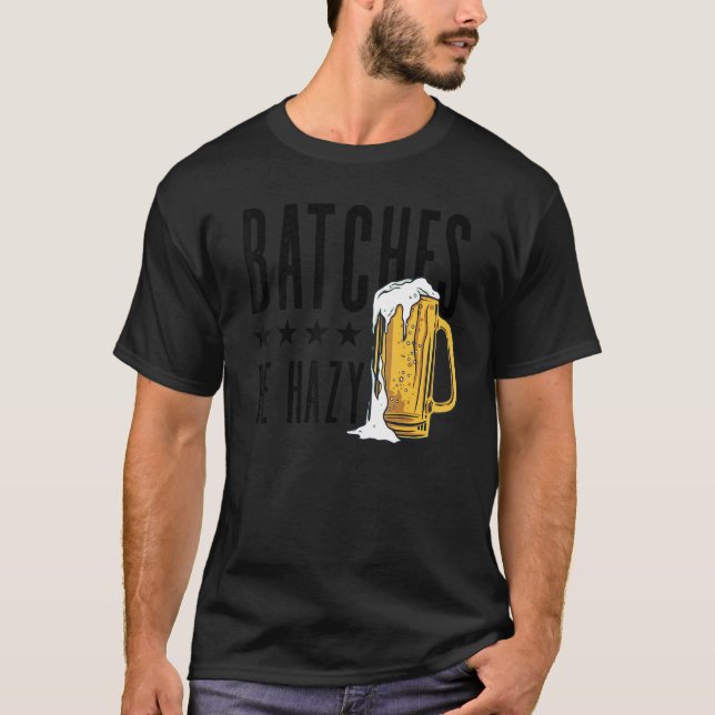 Chargen werden Hazy Homebrewing Malt Hop Handgebrä T-Shirt (Vorderseite)