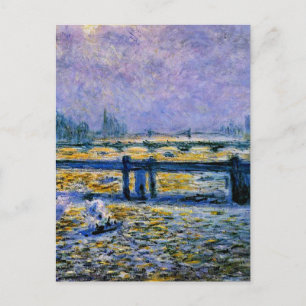 Charing Cross Bridge, Reflektion über die Themse Postkarte