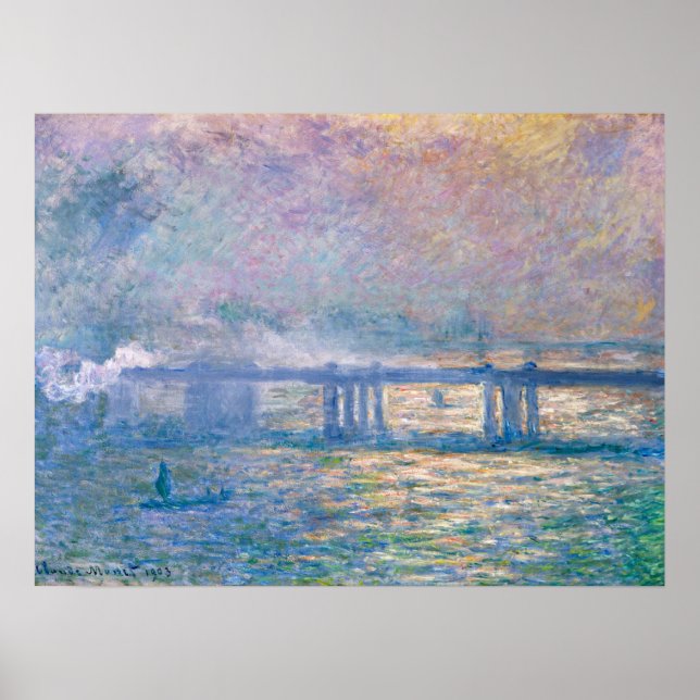 Charing Cross Bridge von Claude Monet Poster (Vorne)