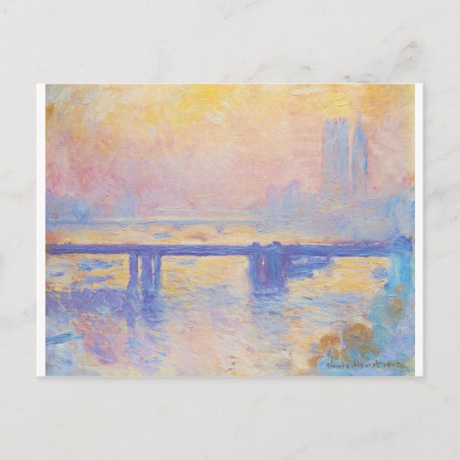 Charing Cross Bridge von Claude Monet Postkarte (Vorderseite)