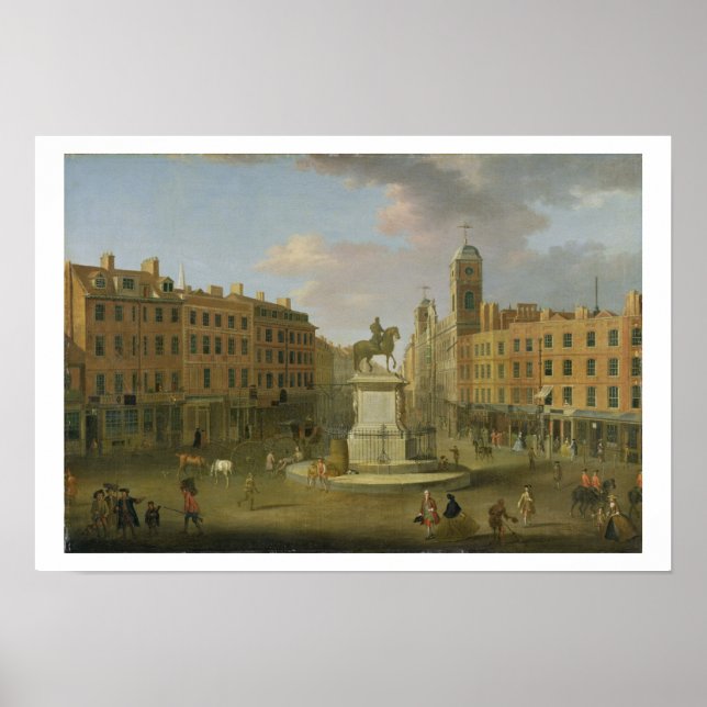 Charing Cross, mit der Statue von König Charles I. Poster (Vorne)