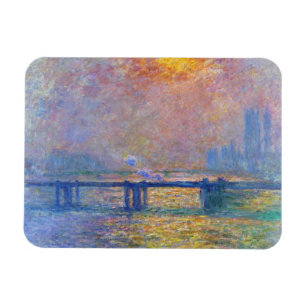 Charing Querbrücke, die Themse, Claude Monet Magnet