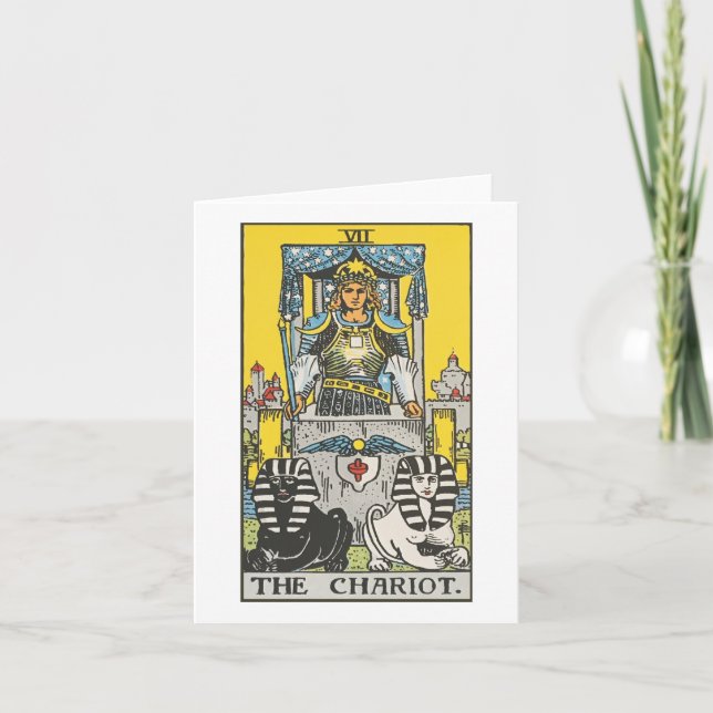 Chariot Tarot card - Rider Waite Smith Tarot Karte (Vorderseite)