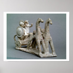 Chariot und Pferde, aus dem Grab der Prinzessin Ne Poster