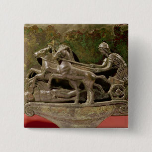 Charioteer in seinem Chariot, Detail von einem Button