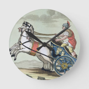 Charioteer, von "L'Antica Rom", 1825 (Farbe Runde Wanduhr