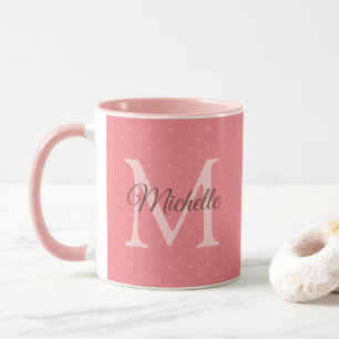 Charisma Red Custom Initial Monogram Your Name Tasse