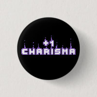 Charisma Stat Gamer Lila Pixel Art Slogan