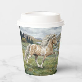 Charismatic Pinto Icelandic Mare watercolor Pappbecher