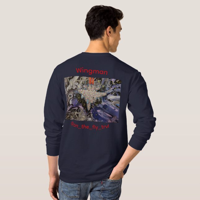 Charitable Wingman Long Sleeve- Men's T-Shirt (Schwarz voll)
