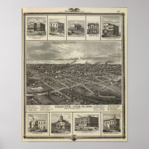 Chariton, Iowa-Geschäfte in Davenport Poster
