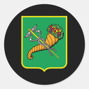 Charkiw Stadtflagge Ukraine Ukrainischer Stolz Runder Aufkleber