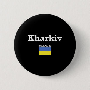 Charkiw Ukraine und die ukrainische Flagge der Ukr Button