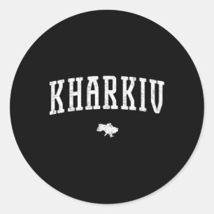 Charkiw Ukraine Vintage Runder Aufkleber