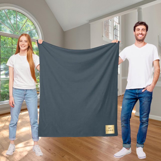 Charkohlegraues Firmenlogo Sondergeschenk Fleecedecke (Von Creator hochgeladen)