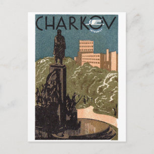 Charkow-Stadt, Ukraine, Vintage-Reise Postkarte