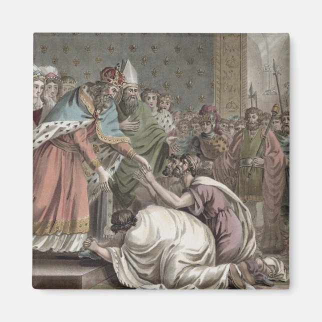 Charlemagne (742-814) empfängt die Botschafter für Magnet (Vorne)