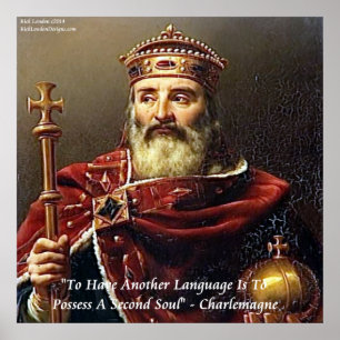 Charlemagne & Languedoc Zitat Poster