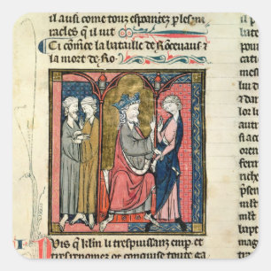 Charlemagne sendet Ganelon Quadratischer Aufkleber