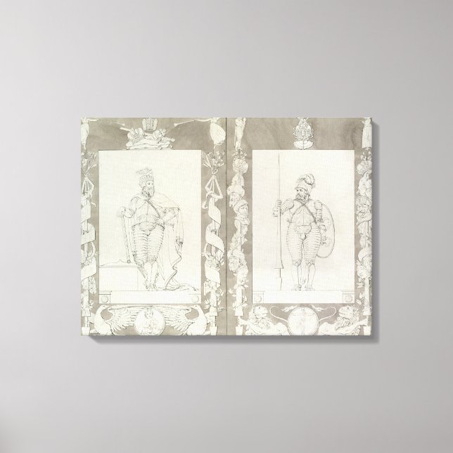 Charlemagne und Heymon, 1804-5 Leinwanddruck (Vorderseite)