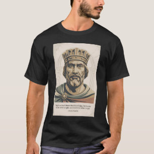 Charlemagne-Zitat Franken-Illustration im Vintage- T-Shirt