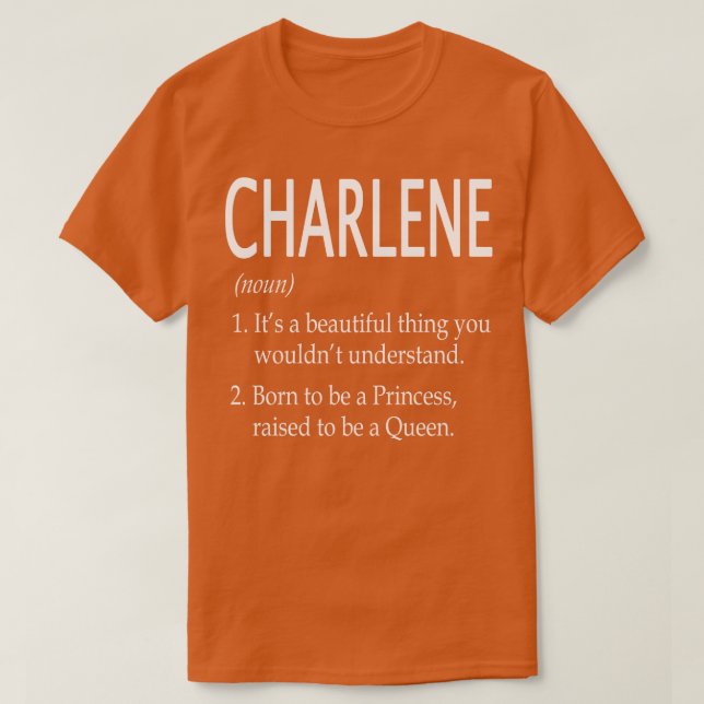 Charlene Name Gift T-Shirt (Design vorne)
