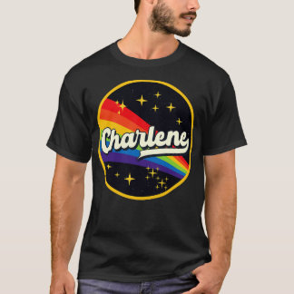 Charlene Rainbow im Vintagen Weltraumstil T-Shirt