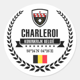 Charleroi Runder Aufkleber