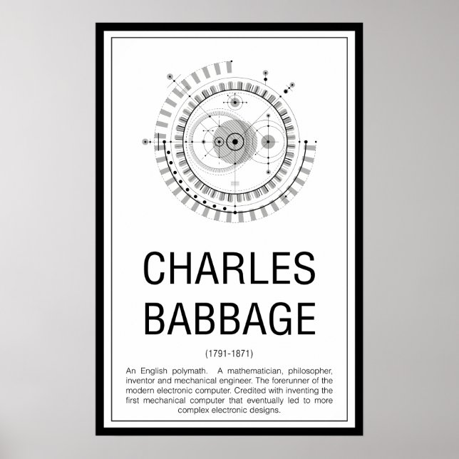 Charles Babbage Poster (Vorne)