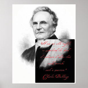 Charles Babbage über die Verwirrung des Geistes Poster