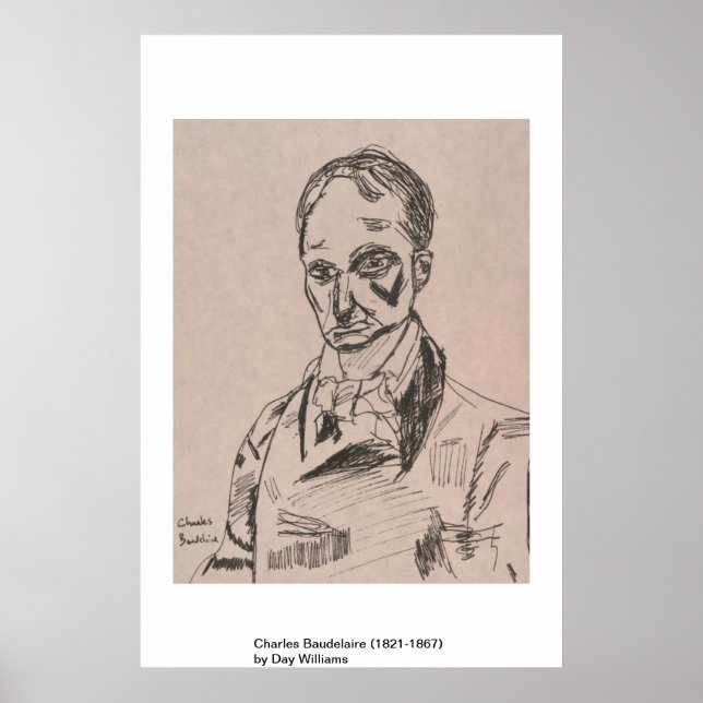 Charles Baudelaire (1821-1867) Poster (Vorne)