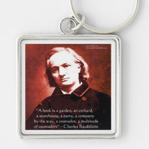 Charles Baudelaire "A Book Is" Wisdom Quotient Ohr Schlüsselanhänger