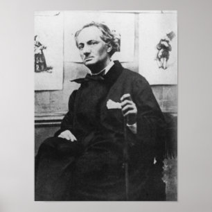 Charles Baudelaire mit Gravuren, c.1863 Poster