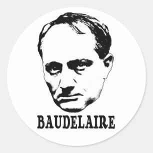 Charles Baudelaire Runder Aufkleber