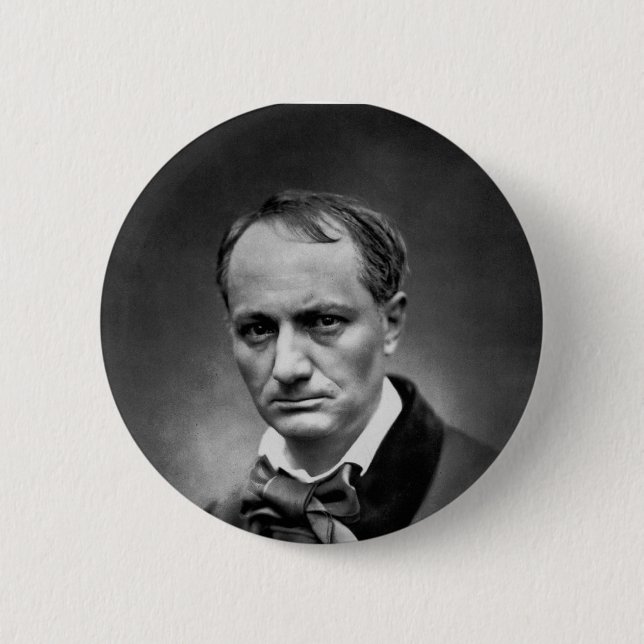 Charles Baudelaire - Vintages Foto 1878 Button (Vorderseite)