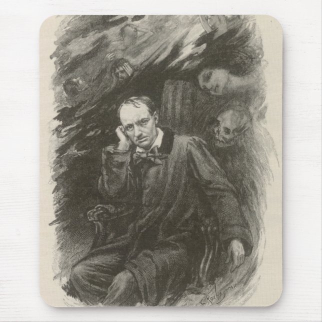 Charles Baudelaire (von Georges Rochegrosse) Mousepad (Vorne)